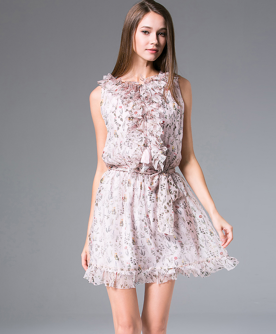 Dress - Printed Silk Chiffon Dress